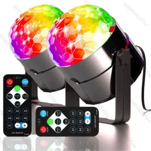 VibeSphere RGB LED Disco Light| Rotating DJ Ball with Sound Control & Remote